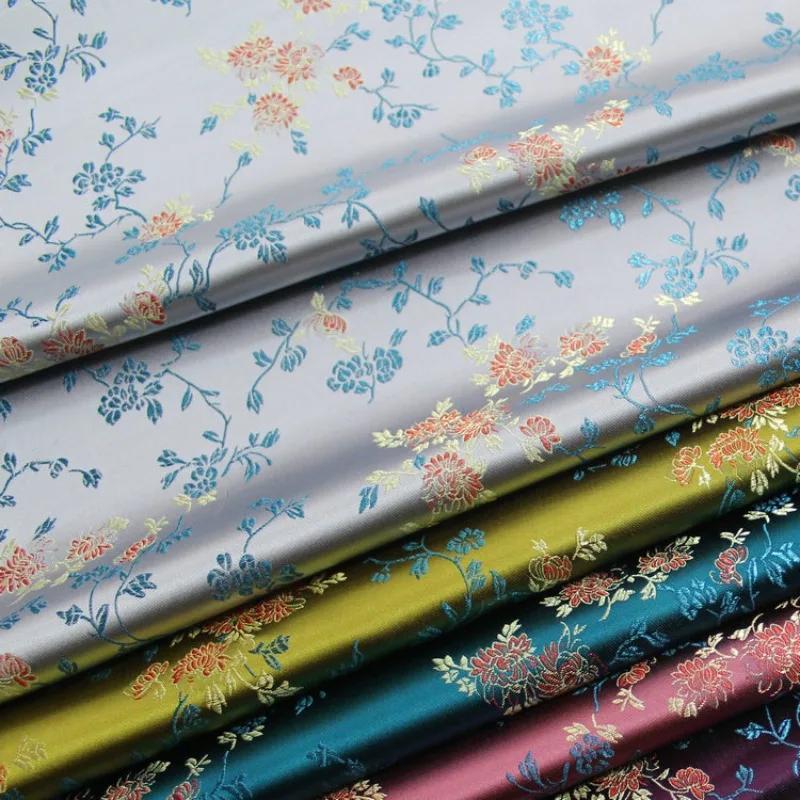100x75cm Thailand/Chinese Style Florals Ethnic Southeast Asia Burma Jacquard Women's Jacquard Skirt Fabric DIY Sewing Material