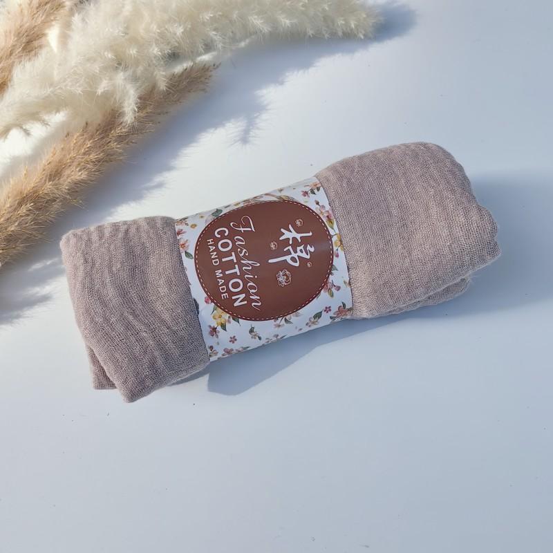 62-122 Colors Crinkle Cotton Underscarf Pleated Pompom Plain Hijab With Tassels Islamic Turban Warp