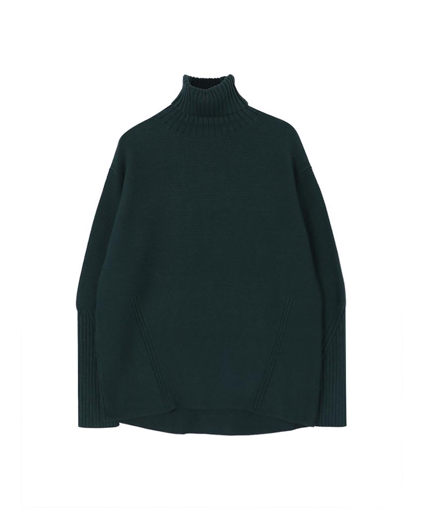 Baseukala Diagonal Patterned Turtleneck Knitwear (7Colors)