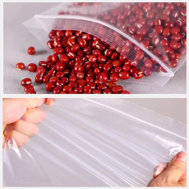 100 Buc Pungi Groase Sigilate cu Fermoar Pungă de Depozitare din Plastic Transparent pentru Bijuterii Mici Ambalare Alimente Pungi Sigilabile Ziplock