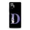 Initial Letter Retro Purple Flower Phone Case For Xiaomi Redmi Note 14 5G 13 12 10 11 Pro Plus 4G 14C 13C 12C 10C 9C TPU Cover