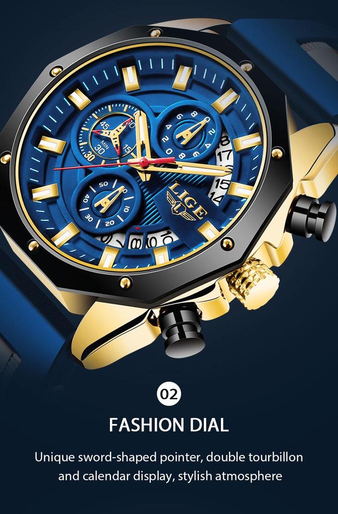 LIGE Multi-function Waterproof Sports Watch