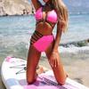 Women Split Bikini Sexy Leopard Print Swimwear Backless Swimsuit Bathing Suit