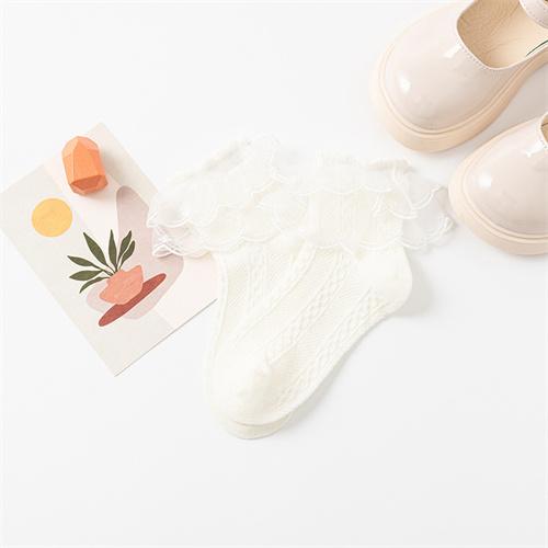 Autumn Kids Socks For Girls Lace Tutu Baby Cotton Princess Children's Girls Socks Fashion Ruffled Teenagers Sock 1-15Years