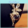Unique Fashion Women Crystal Fairy Angel Wing Pendant Long Chain Necklace Gift