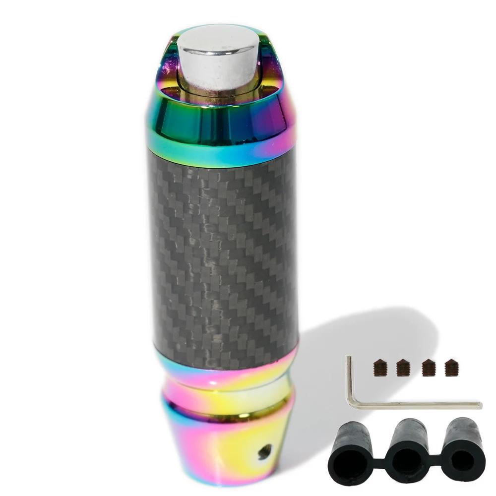 14cm real Carbon Fiber Aluminum Gear Shift Knob Shifter Lever Head Car Accessories Colorful 10.5cm