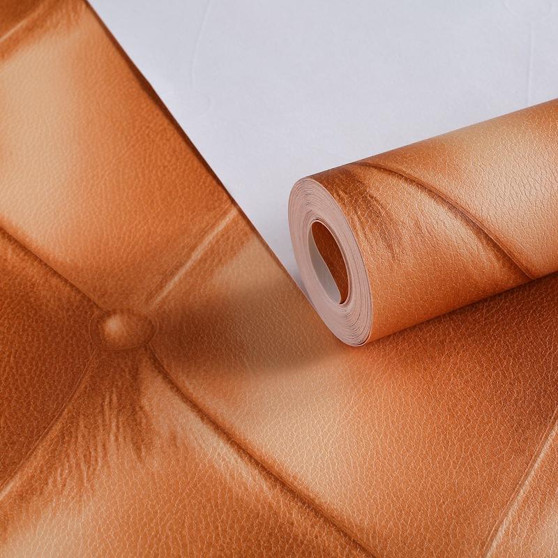 Wine Red 3D Plaid Imitation Soft Bag Wallpaper Living Room Background Wall Bar KTV Restaurant Personalized Luxury Wall Stickers
