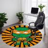 1pc Turtle Chair Carpet for Office - Indoor Non-Slip Washable Polyester Fiber Carpet, Soft Comfortable Mat For Office Yy250928009