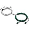 Magnetic Heart Bracelet Pair - Handmade Woven Design for Couples or Best Friends
