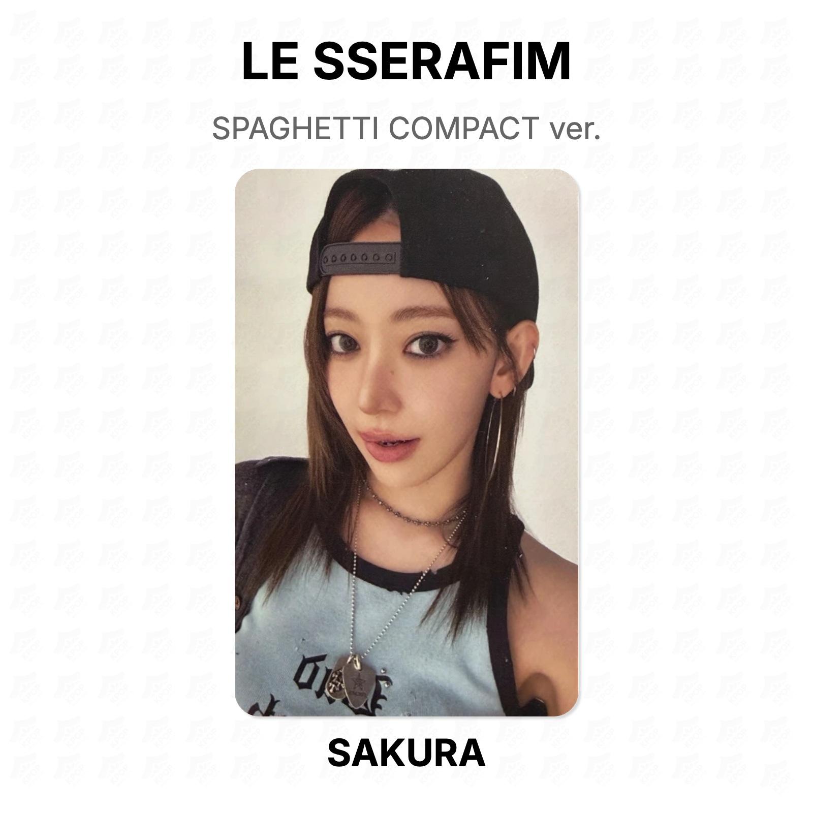 LE SSERAFIM SPAGHETTI COMPACT ver. Official Photocard SAKURA
