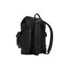 Coach Black Pebbled Leather Large Flap Backpack with Side Pockets for Daily Use