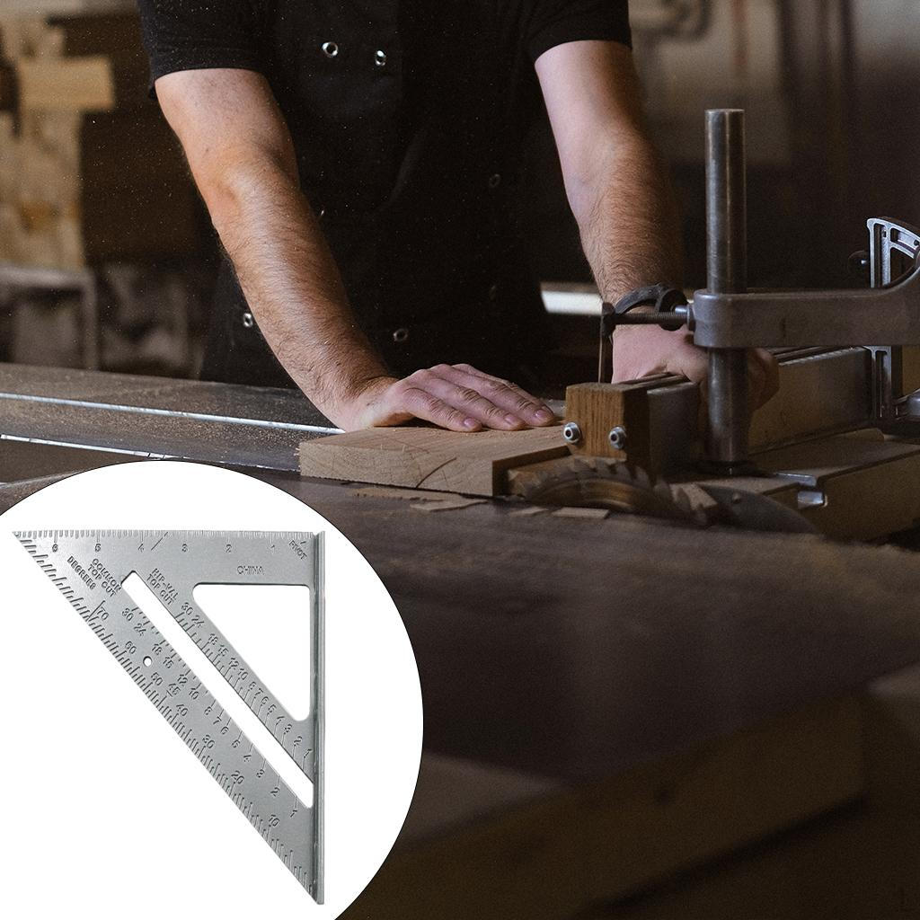 inch Degree Carpenter Triangle Ruler Comfortable to Resistant Easy Carry Professional Multiple