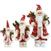 Red Robe Santa Ornament Santa Holding Gifts for Doll Standing Figurine 55KF