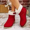 Large-size Women's Chunky Platform Cotton Shoes, New Style Round-toe Snow Boots for Women