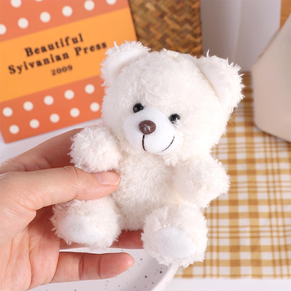 Stuffed Animals Curly Plush Sitting Doll Plush Doll Bear Bag Pendant Gifts for Baby