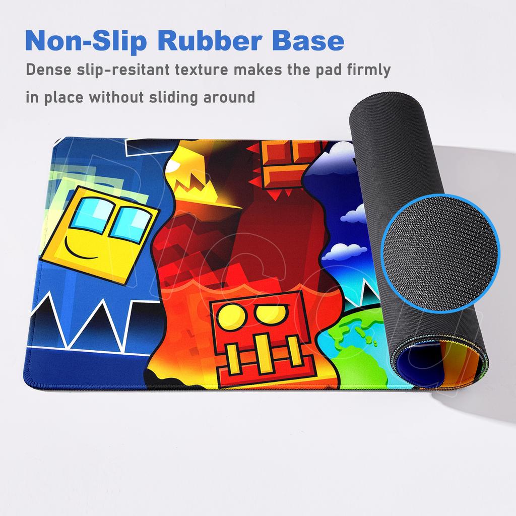 Geometry Dash Speed Gaming Table Carpet HD Printing Cool Mousepad XXL Computer Office Cabinet Rug 90x40cm Accessories Laptop Mat