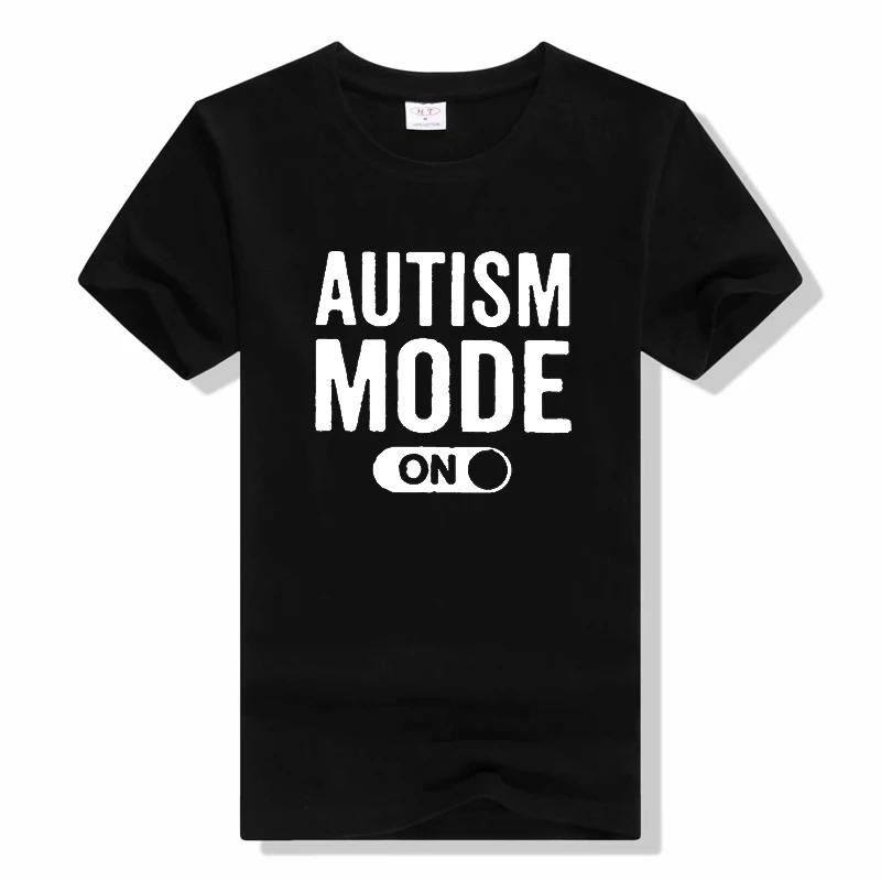 Funny Made Best Autism Mode On T Shirts Man Sunlight cotton Tee Shirts For Pop Top Short sleeve