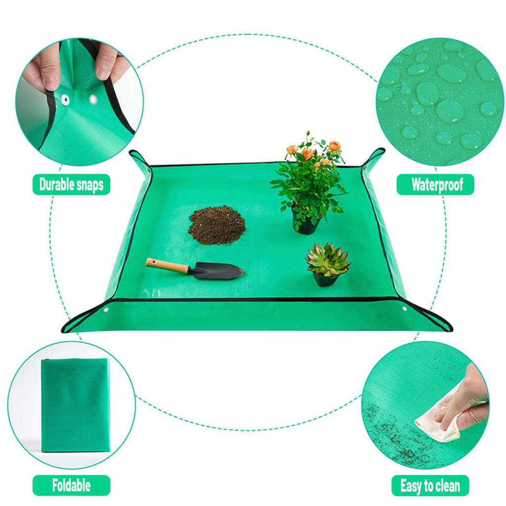 1pc Planting Mat Gardening Potting Pad Foldable Garden Plant Flower Pot Transplanting Waterproof Mats