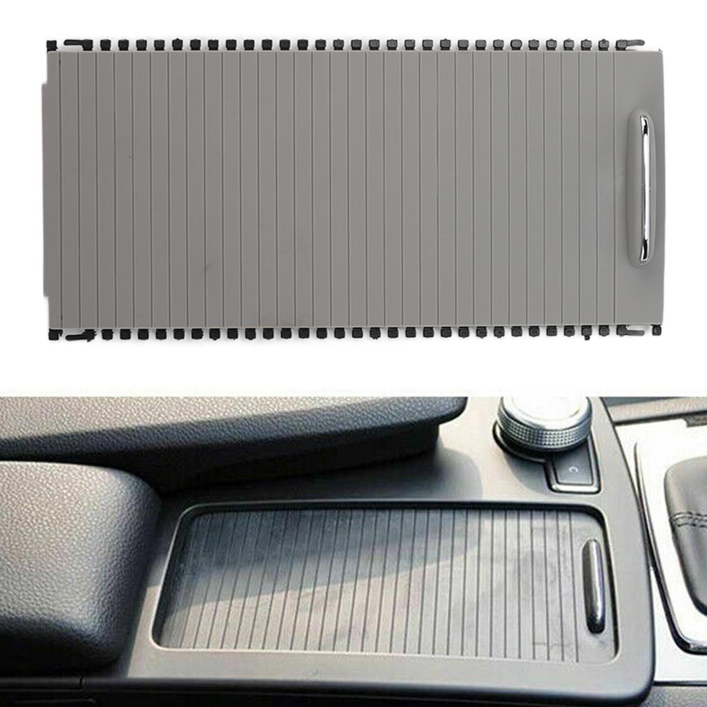 Mittelkonsolen-Schieberollen-Becherhalter-Blindabdeckung 468076079051 Ersatz für W204 W212(Schwarz )