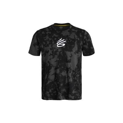 Curry Logo Grafikdruck Basketball Sport Rundhals T-Shirt Herren Tops Schwarz 1380365-001