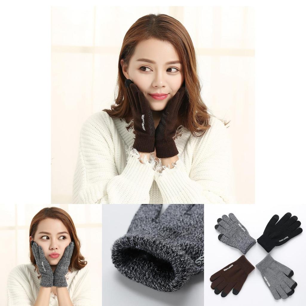 Thick And Cozy Knitted Winter Warm Gloves For Men And Women With Full Finger Coverage