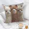 3D Animal Cushion Cover Imitation Embroidery Pillowcase Dog Alpaca Zippered Throw Pillow Cover for Home Farmhouse Couch Sofa Bed
