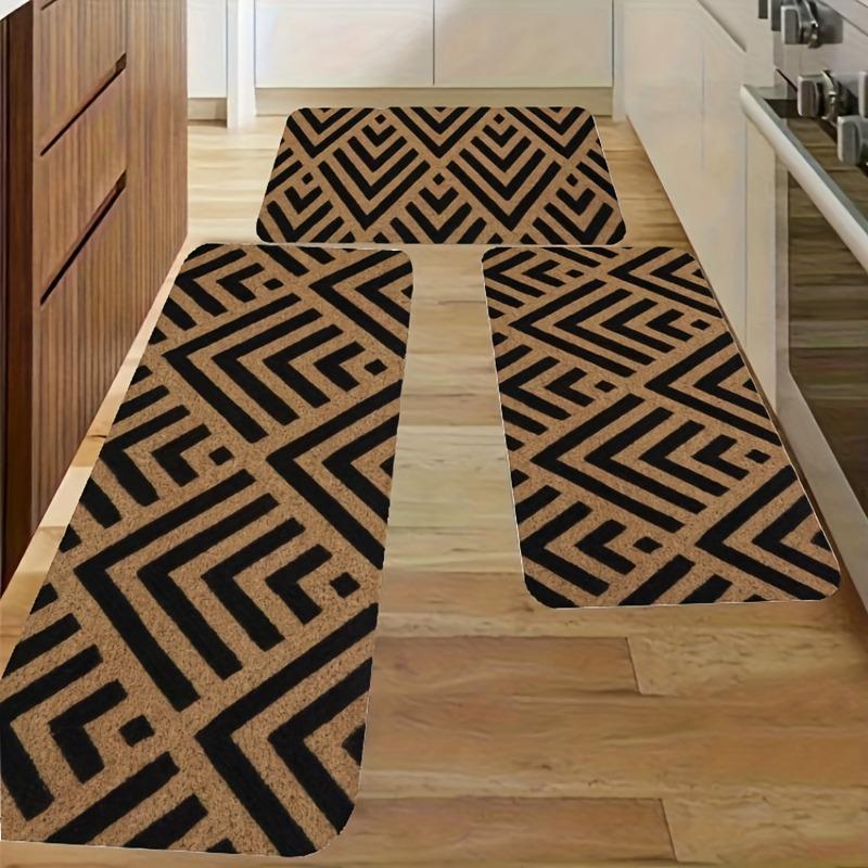 1PC Modular Flow Pattern Kitchen Rug Non-Slip Door Mat Pop Design Bathroom Rug Bath Mat Carpet for Home Sink Laundry Ecoreeree