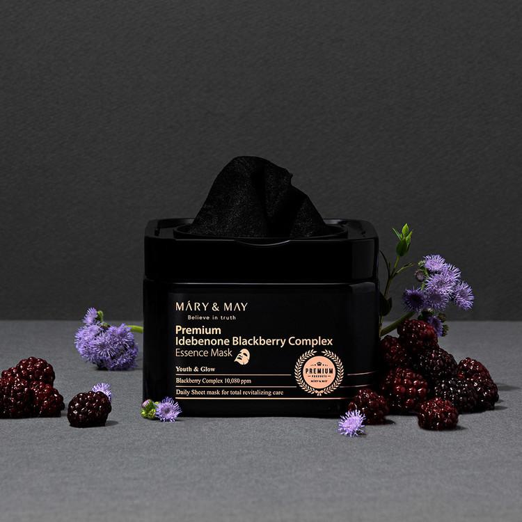 Mary&May Premium Idebenone Blackberry Complex Essence Mask 20EA