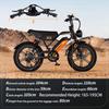 Elektrofahrrad Avdl A50 250W Motor Doppelscheibenbremsen 7 Gänge 20" Fat Tire Erwachsenen Elektro-Mountainbike 48V 15,6Ah Max. Last 150 kg