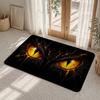 Cartoon Yellow Energy Eye Floor Mat Flannel Rug Non Slip Absorbent Soft Washable For Entryway Hallway Bathroom Kitchen Decor