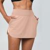 High-Waisted Quick-Dry Tennis Skirt Women Running Yoga Fitness Sporty Short With Built-in Shorts