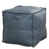 Waterproof Square Pouf Cover PU Leather Ottoman Cover Sofa Footstool Cover  Living Room