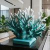 Resin Artificial Coral Statue Realistic Colorful Simulation Coral Ornament Gradient Non-slip Faux Coral Decoration