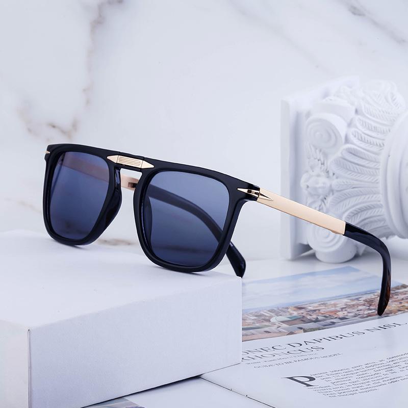 Retro Square Folding Polarized Sunglasses for Men's Fishing and Driving