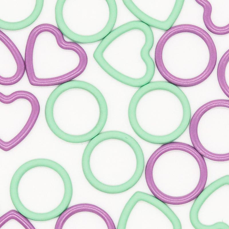 Colorful Metal Marker Button Stick Marker Circular Heart Shaped Marker Button Sweater Knitting Tool DIY