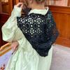 Thin Lace Scarf White Blouse Shoulders Fake Collar Elegant Hooded Scarves  Summer