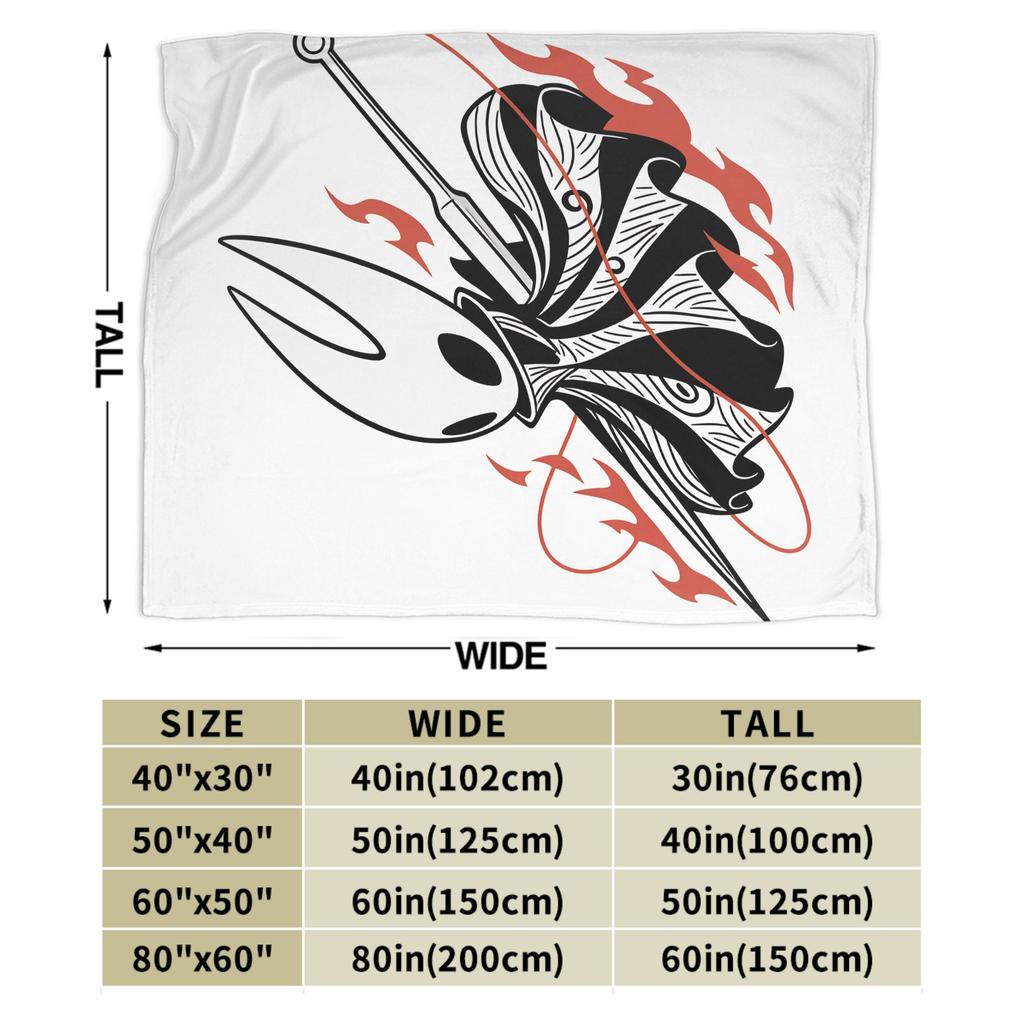 Warm BlanketsBoy Girl Picnic Hollow Knight Silksong Bedding Throws  Flannel Bedspread For Bedroom Street Trend Sofa Bed Cover