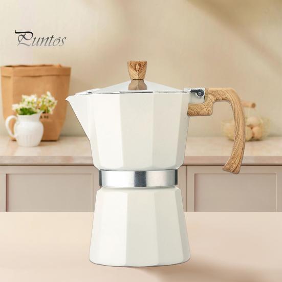 Ekspres do kawy Moka Pot Espresso Łatwy w czyszczeniu Ekspres do kawy na kuchenkę Aluminiowy włoski design Kubański ekspres do kawy o bogatym smaku