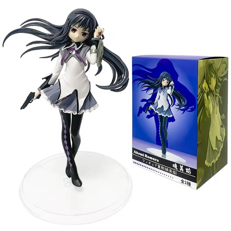 Anime Puella Magi Madoka Magica Figure 17cm Akemi Homura Action Figural Pvc Model Kawaii Decoration Doll Kid Toys Christma Gifts