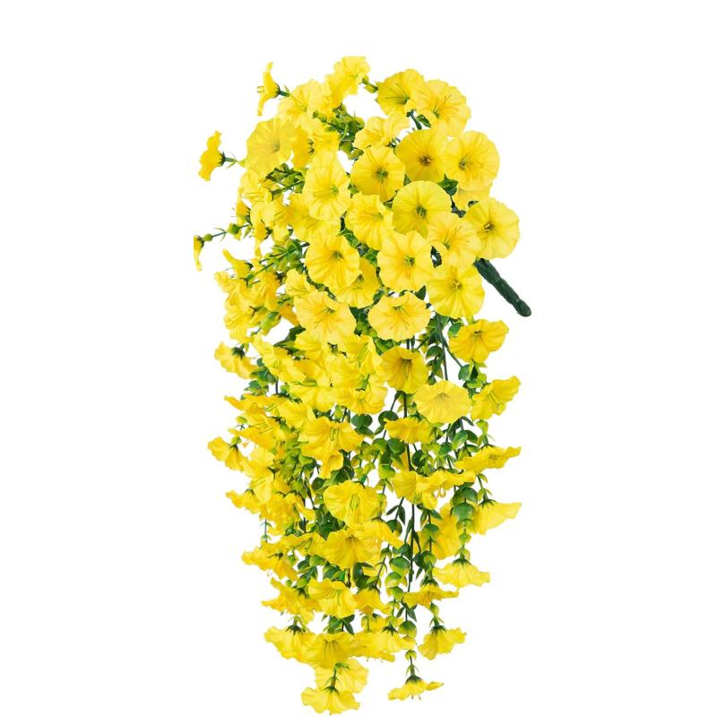 

Artificial Flowers Vine Morning Glory Wedding Home Room Festival Decor Halloween Outdoor Courtyard Arch DIY Colorful Accessories 1 pc жёлтый