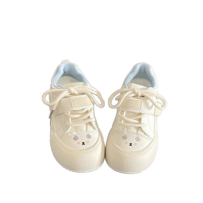 New Casual Board Shoes for Women with Thick Soles, Versatile Student Niche Bread Shoes