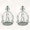 Vintage Iron Hanging Baskets, Crown Design for Indoor/Outdoor Garden & Patio Decor.
