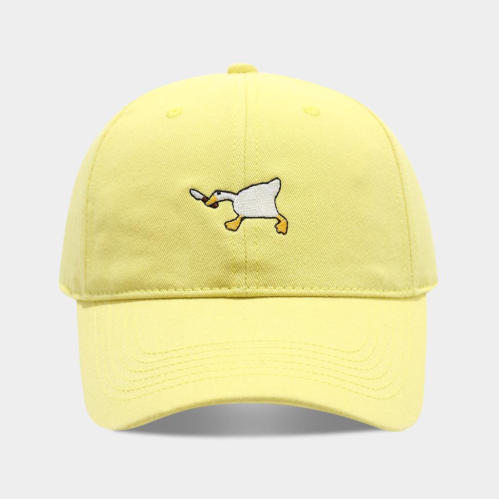 Cute Embroidered Goose Baseball Cap for Women Casual Adjustable Summer Sun Protection Golf Cap Fashion Cartoon Animal Peaked Cap