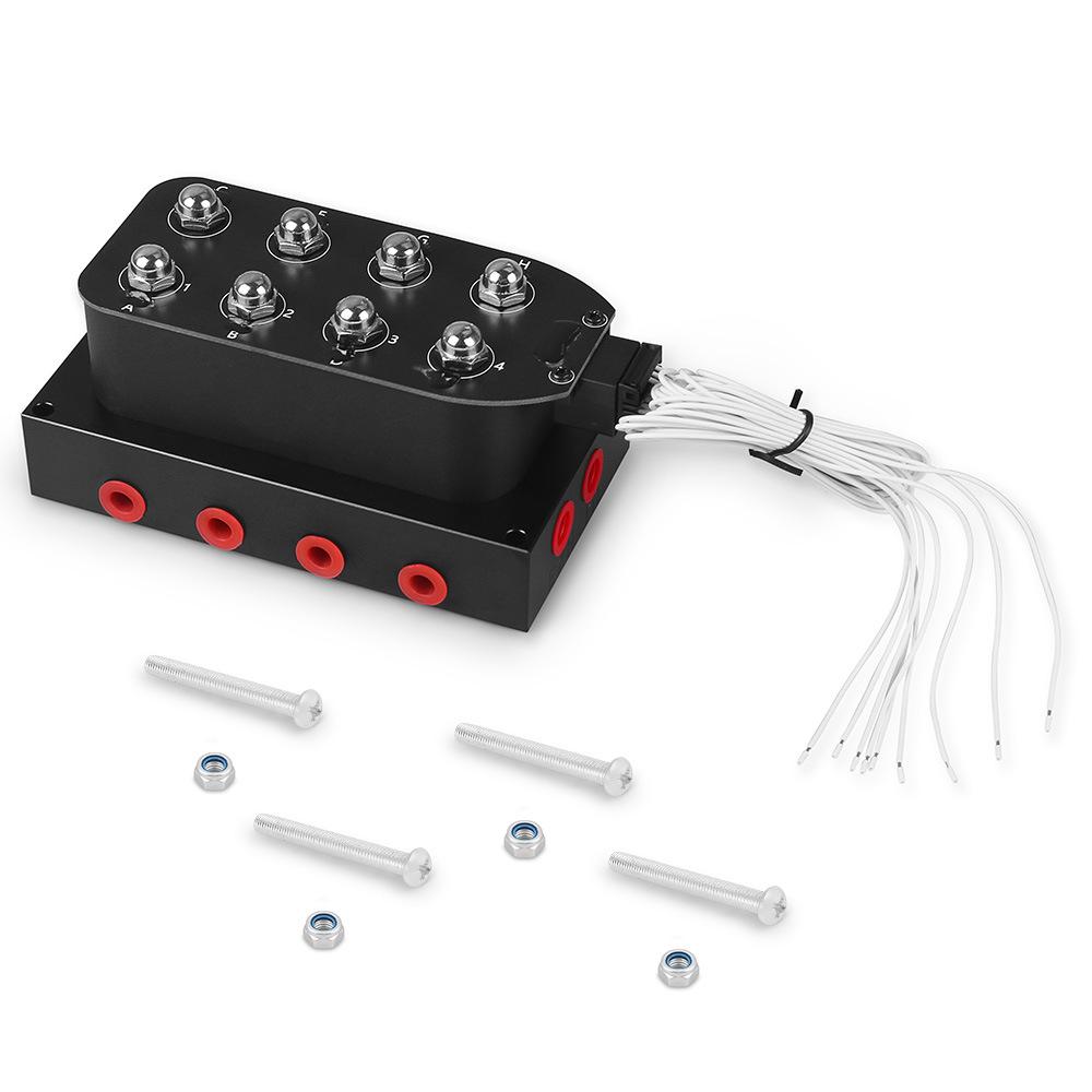 Universal Auto Parts Shock Absorber Air Suspension System: 4-Way, 8-Position Solenoid Valve Manifold