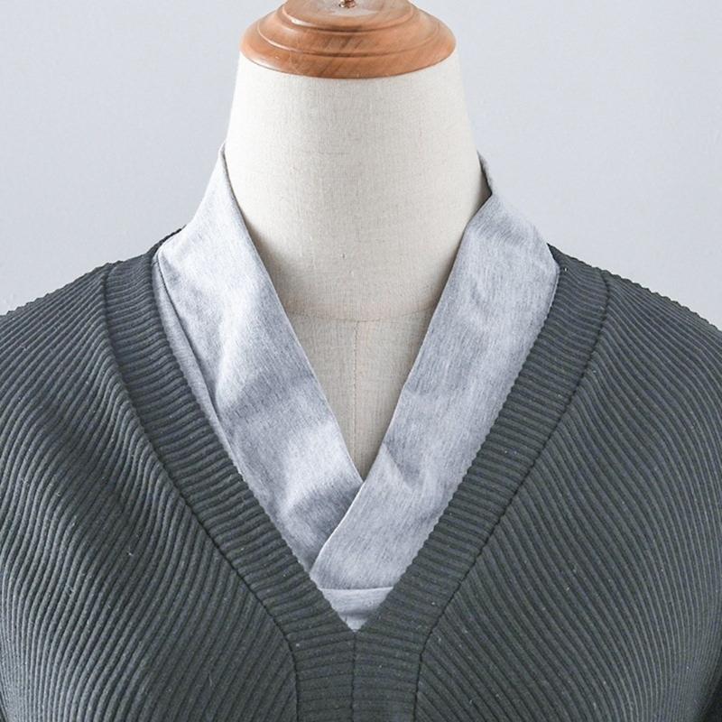 Shirt Lapel Collar Cardigan Sweater Half Shirt Versatile Outfits Collar Girls Half Shirt Decorative Shawl