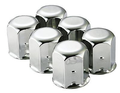 Pa-man Radmutterkappe, Radmutterabdeckung, 1,6 Zoll (41 mm), 6 Stück, Für LKWs, Mittelklassewagen, Hinterachse, Edelstahl