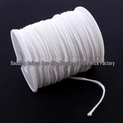 61m Glass Cup Candle Wick, 24-Strand DIY Aromatherapy Candle Wick, 200ft Plastic Core