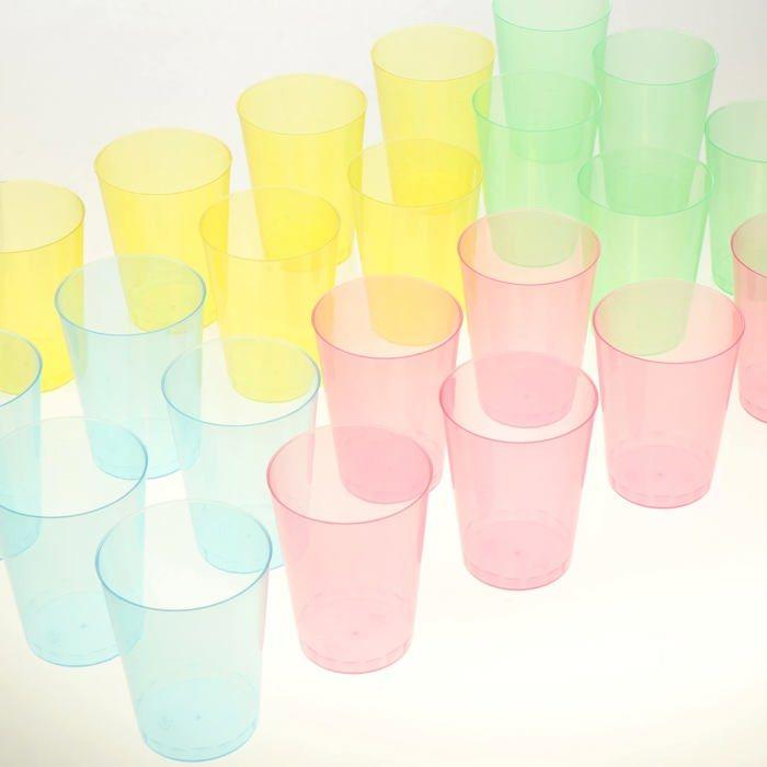 Gobelet - com-four - cf17486 - 24 pièces - plastique - réutilisable - lave-vaisselle