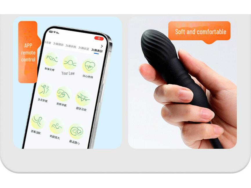 Mi Ji Lan Feng Retractable Prostate Massager: Electric Anal Plug for Men