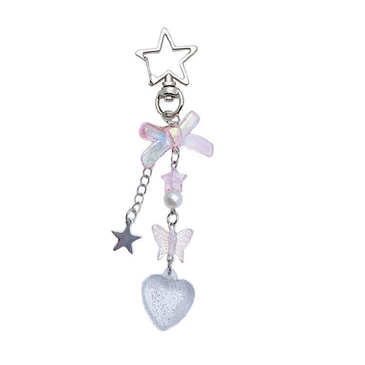 

Trendy Pentastars Key Rings Pendant Acrylic Car Keys Bags Keychains Accessories